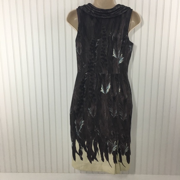 Tracy Reese feather print sleeveless sheath dress - Picture 5 of 6